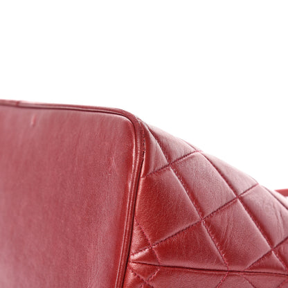 Chanel Lambskin Quilted Medallion Tote Red 12 of 20