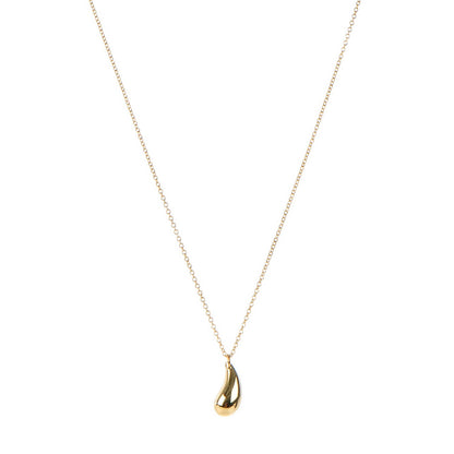 Tiffany 18K Yellow Gold 12mm Elsa Peretti Teardrop Pendant Necklace 1 of 7
