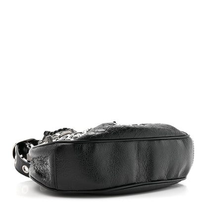 Balenciaga Agneau Arena Lunar New Year Graffiti Logo Le Cagole Shoulder Bag XS Black 5 of 11