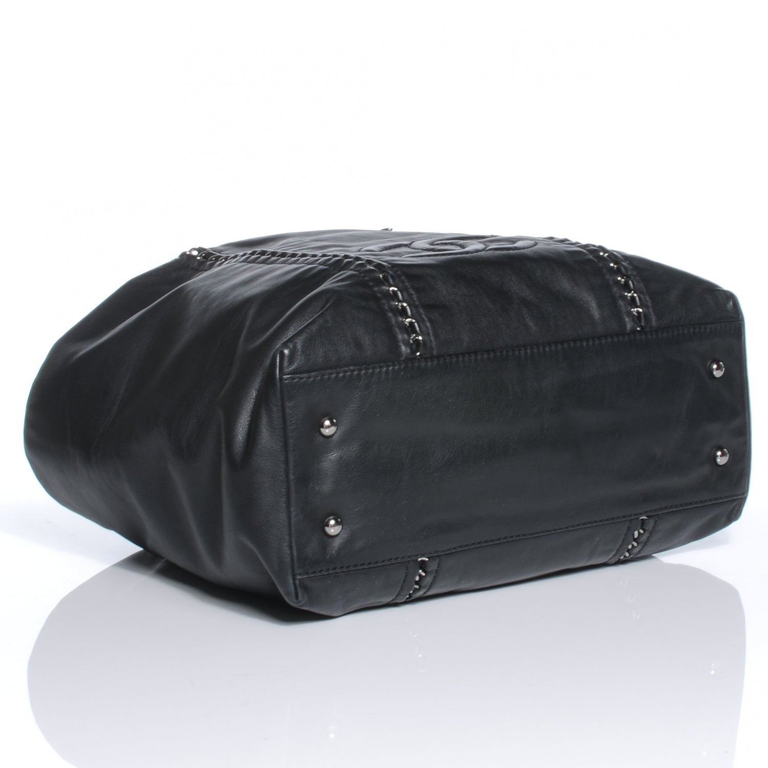 Chanel Calfskin Leather Luxe Ligne Tote Black 4 of 6