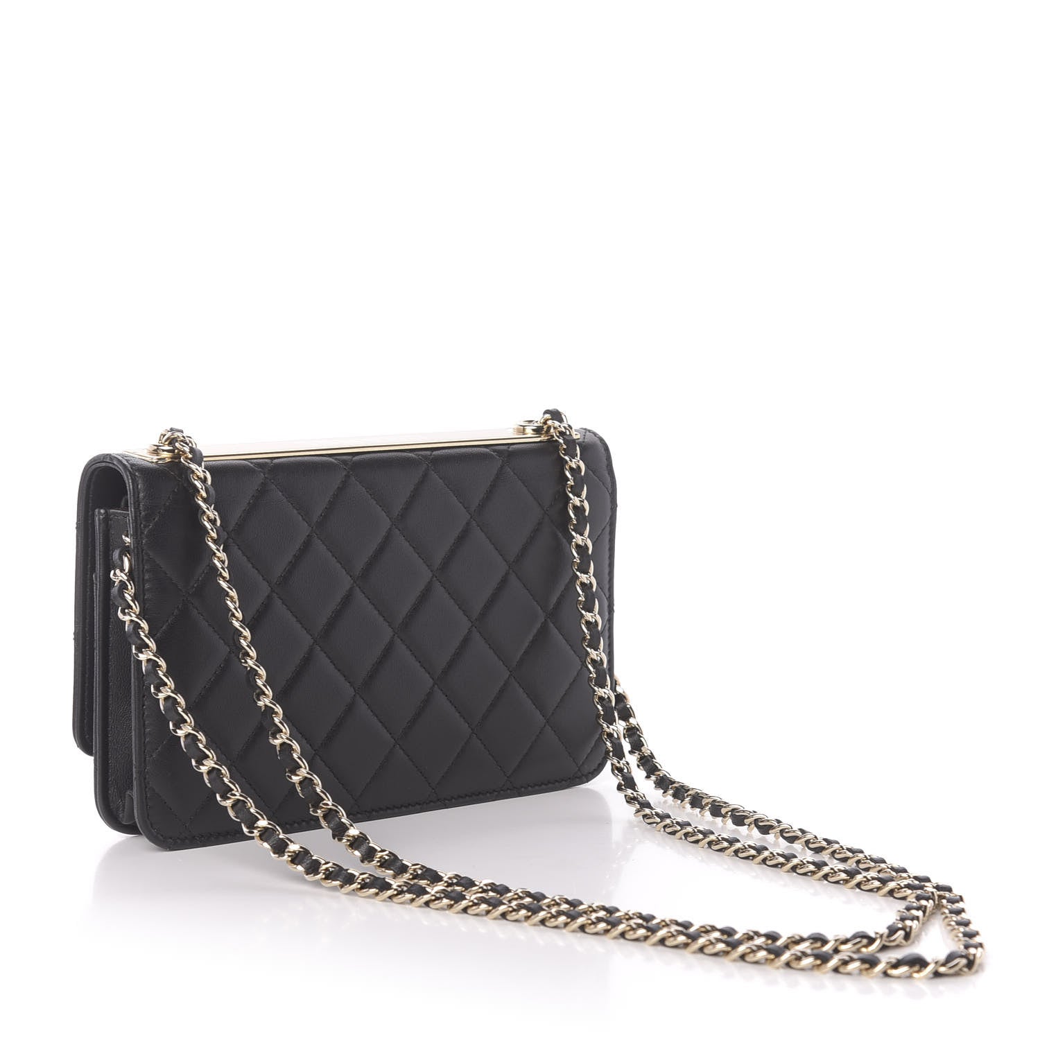 Chanel Lambskin Quilted Trendy CC Wallet On Chain WOC Black 4 of 13