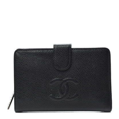 Chanel Caviar Timeless CC French Wallet Black 1 of 15