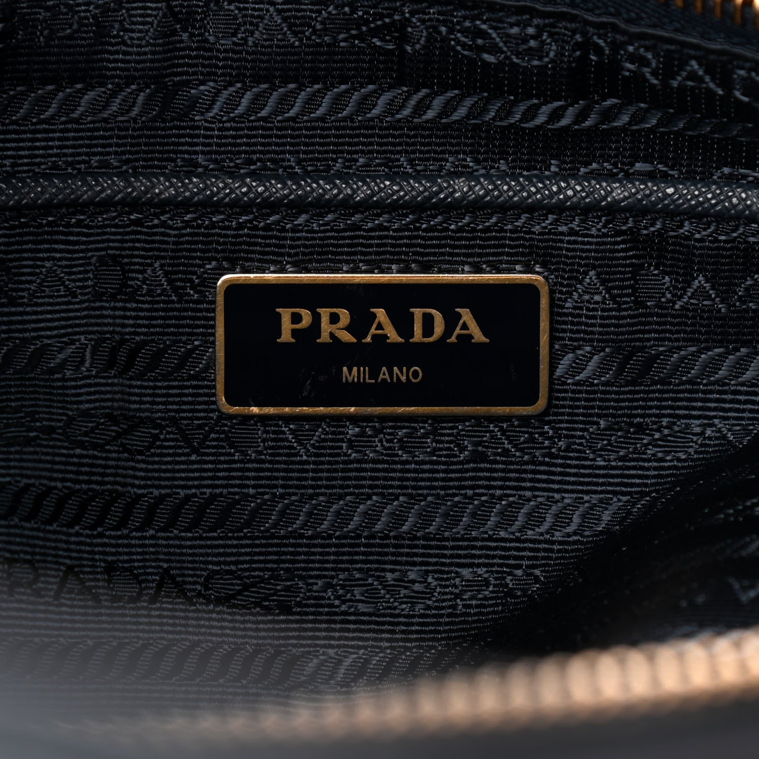 Prada Tessuto Nylon Saffiano Tote Blue 5 of 10