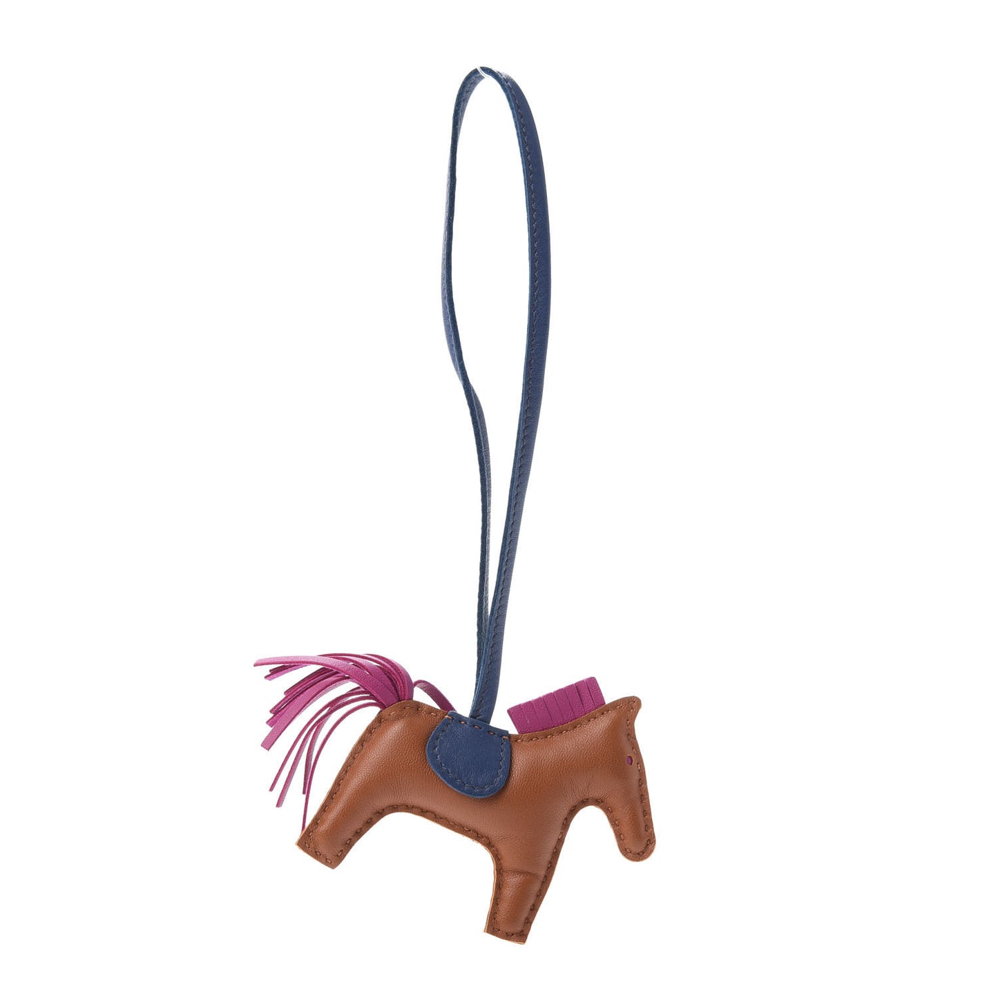 Milo Lambskin Grigri Rodeo Horse Bag Charm PM Pain D'Epice Rose Pourpre Bleu De Malte