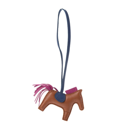 Hermes Milo Lambskin Grigri Rodeo Horse Bag Charm PM Pain D'Epice Rose Pourpre Bleu De Malte 1 of 4