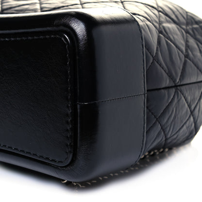 Chanel Aged Calfskin Quilted Small Gabrielle Backpack Black 10 of 11
