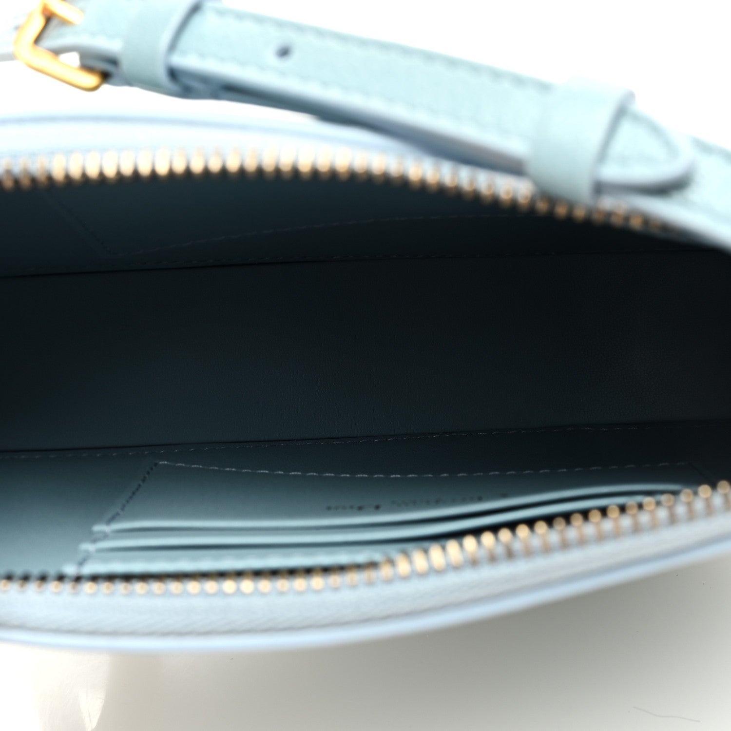 Christian Dior Goatskin Saddle Rodeo Pouch Light Blue 5 of 9