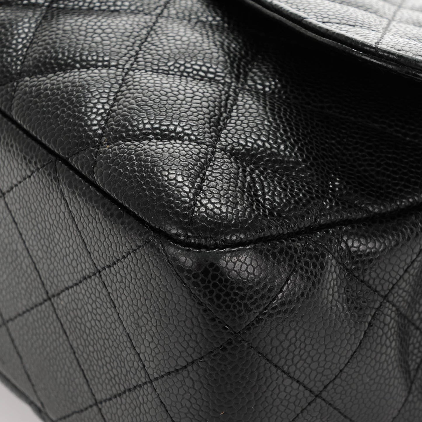 Caviar Quilted Jumbo Single Flap Black