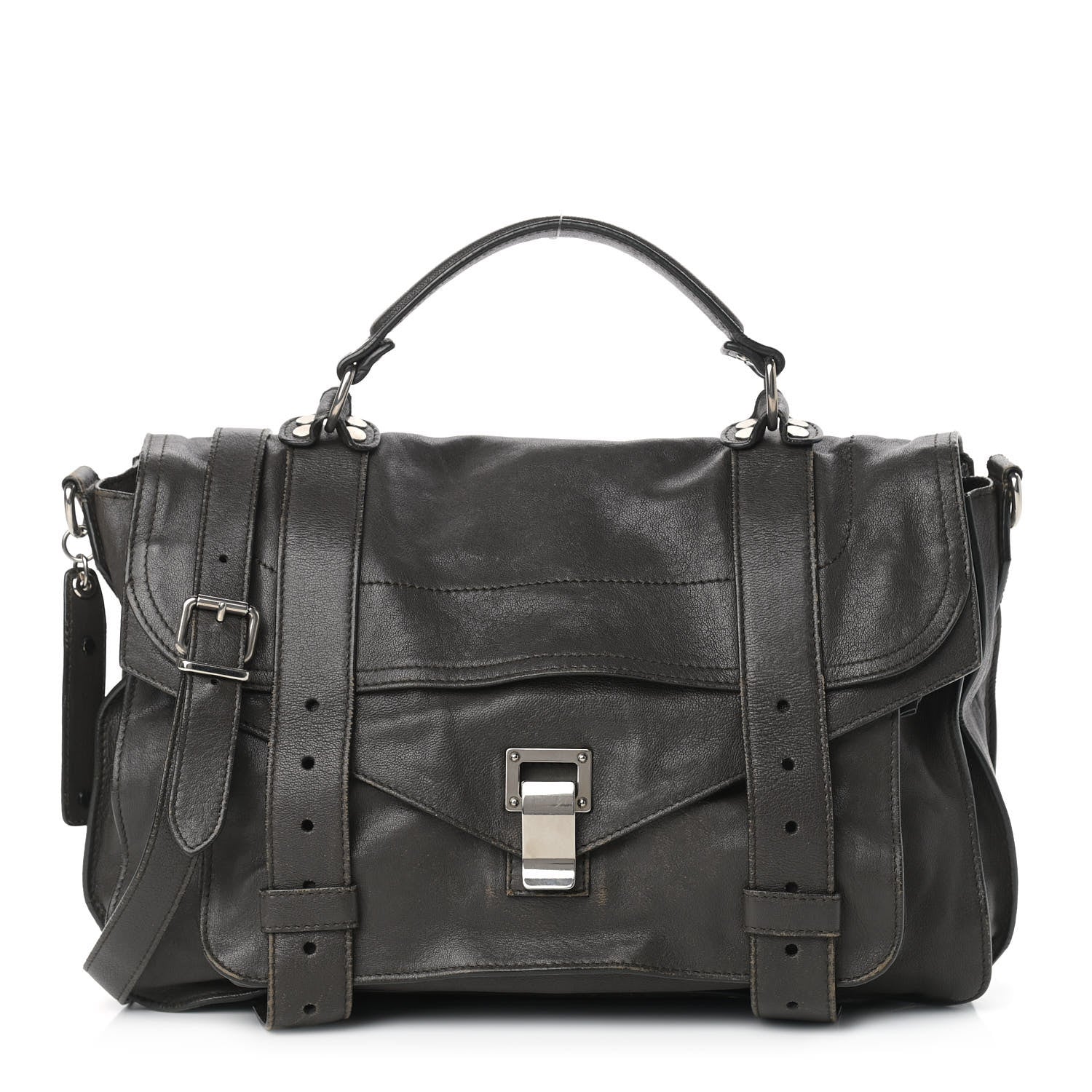 Proenza Schouler Lambskin Medium PS1 Satchel Smoke 1 of 19