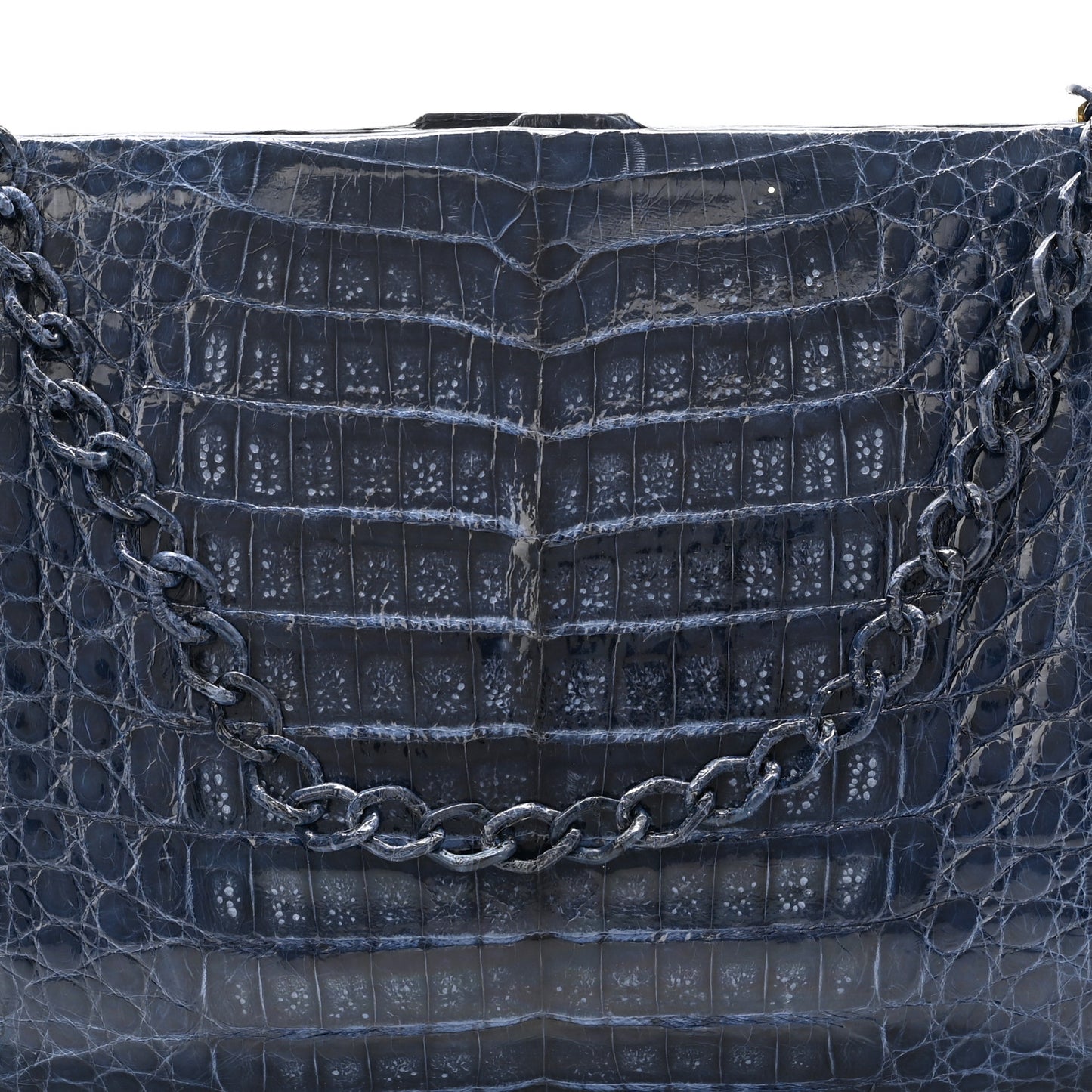 Crocodile Clutch Blue