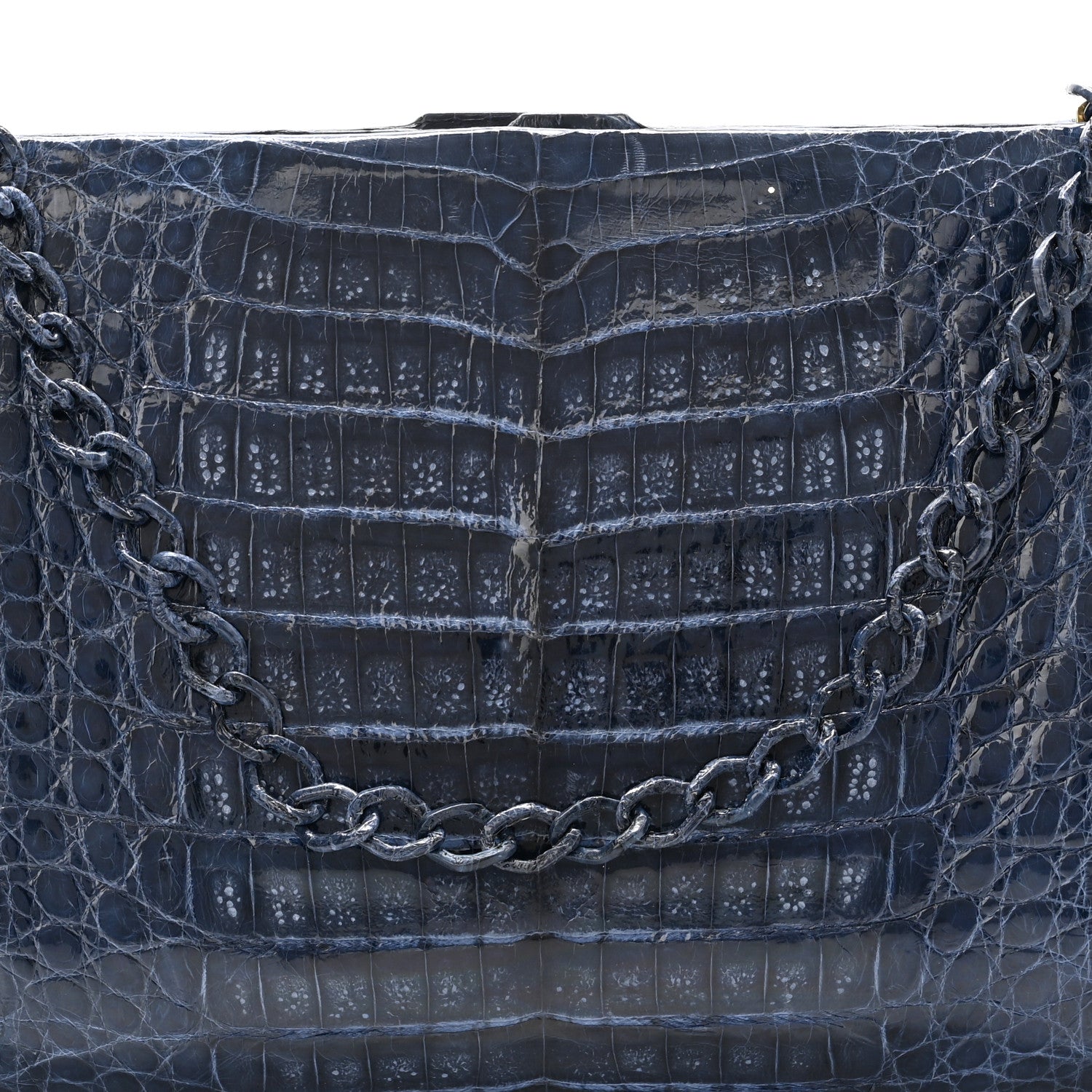 Nancy Gonzalez Crocodile Clutch Blue 7 of 9