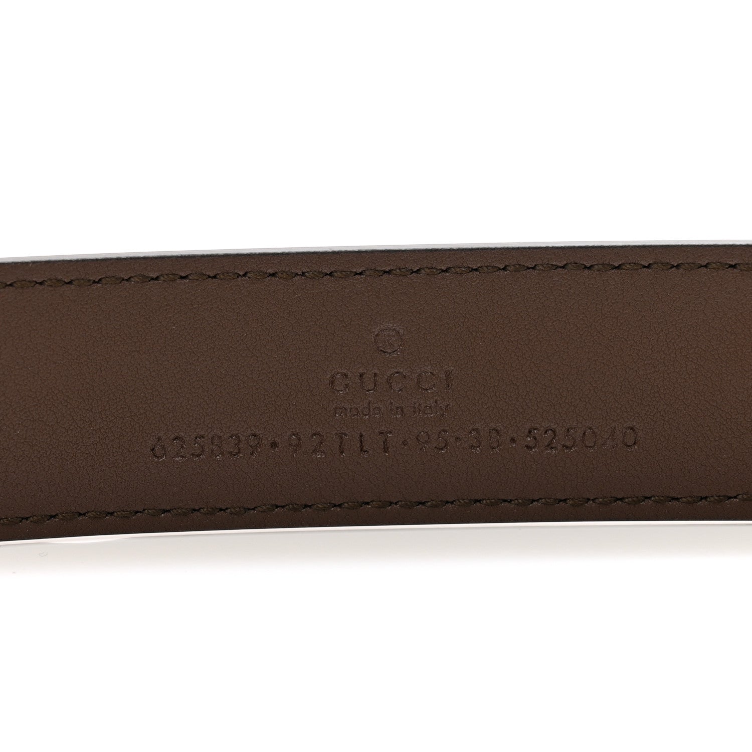 Gucci GG Supreme Monogram Matte Plutone Calfskin Double G 30mm Belt 95 38 Beige Ebony New Acero 3 of 6