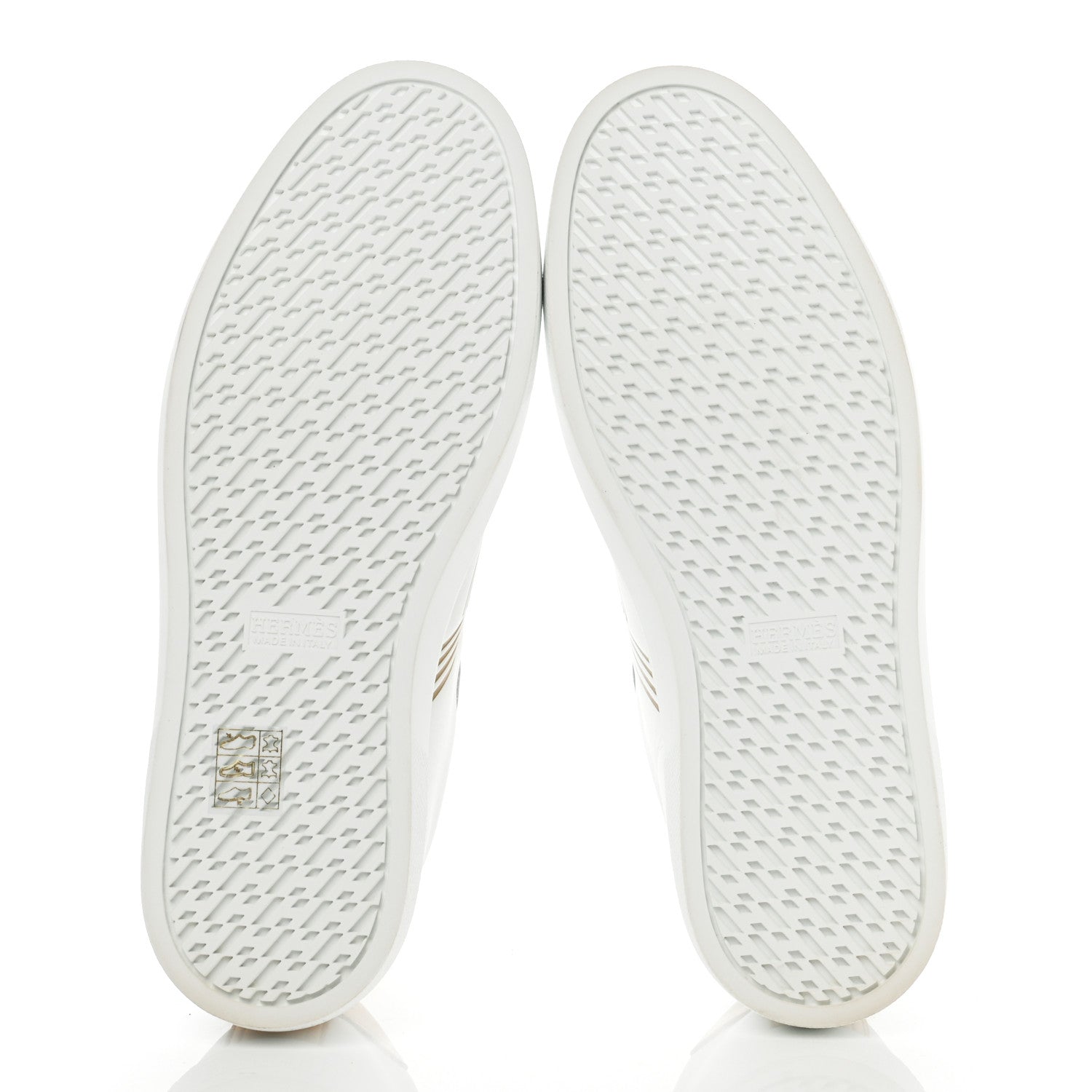 Hermes Nappa Womens Avantage Sneakers 38 White Gold 5 of 8