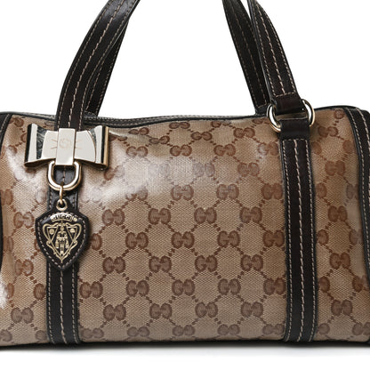 Gucci Crystal Monogram Duchessa Boston Bag Brown 8 of 15