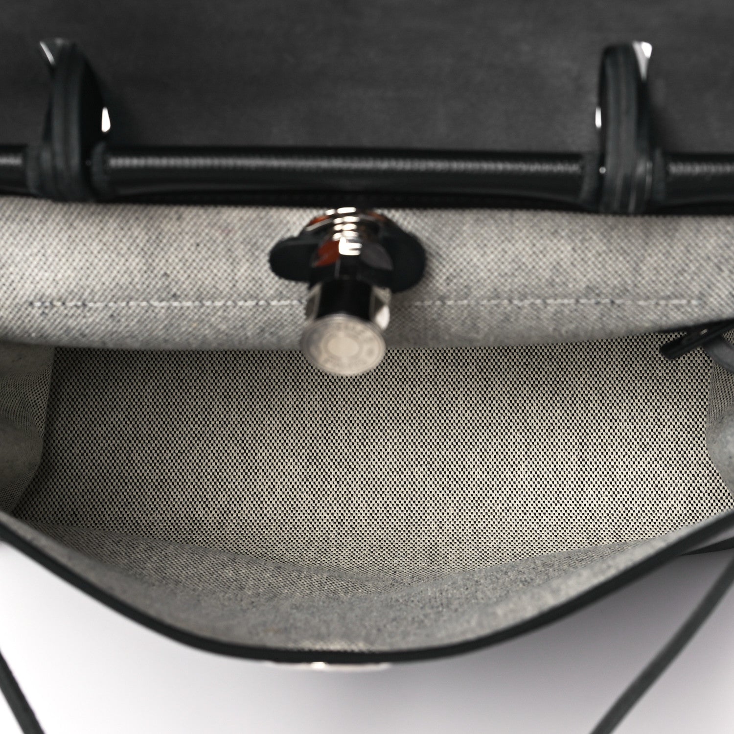 Hermes Toile H Berline Vache Hunter Herbag Zip PM 31 Black Ecru 6 of 9