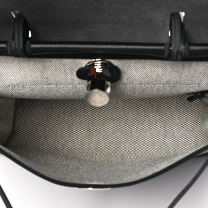 Hermes Toile H Berline Vache Hunter Herbag Zip PM 31 Black Ecru 6 of 9