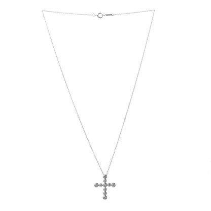 Tiffany 18K White Gold Diamond Paloma Picasso Tenderness Cross Pendant Necklace 3 of 6