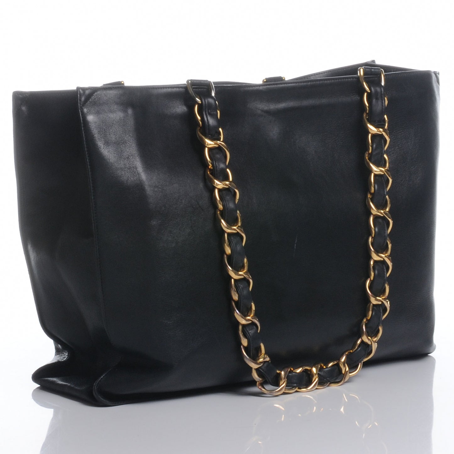 Lambskin Jumbo Shoulder Bag Black