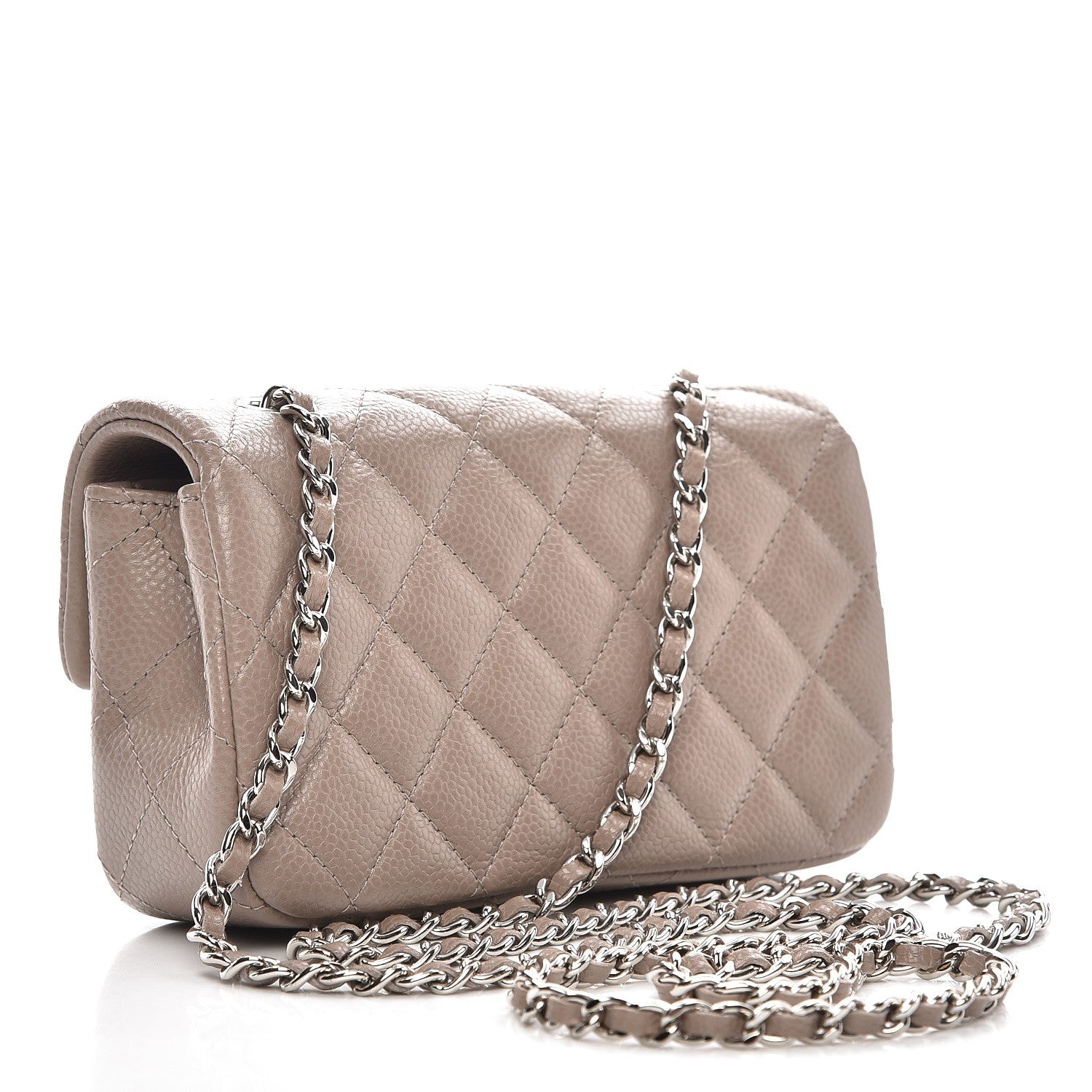 Chanel Caviar Quilted Extra Mini Flap Grey 3 of 9