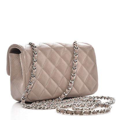 Chanel Caviar Quilted Extra Mini Flap Grey 3 of 9