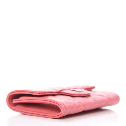 Chanel Metallic Caviar Quilted Flap Card Holder Pink 4 of 9