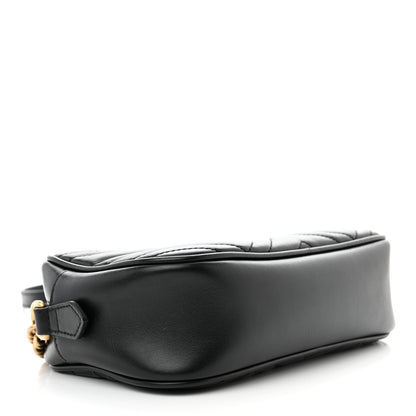 Gucci Calfskin Matelasse Small GG Marmont Chain Shoulder Bag Black 4 of 11