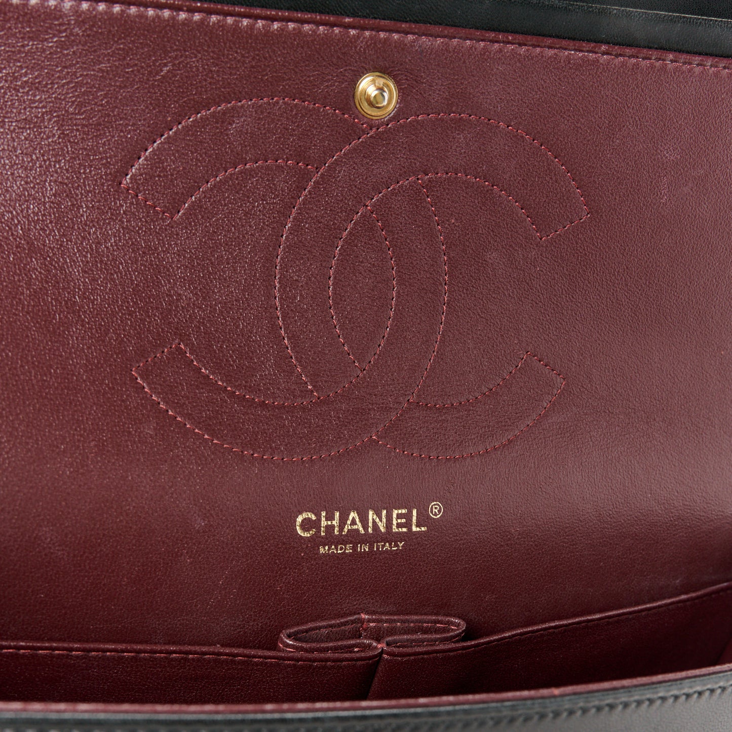 Lambskin Quilted Jumbo Double Flap Black