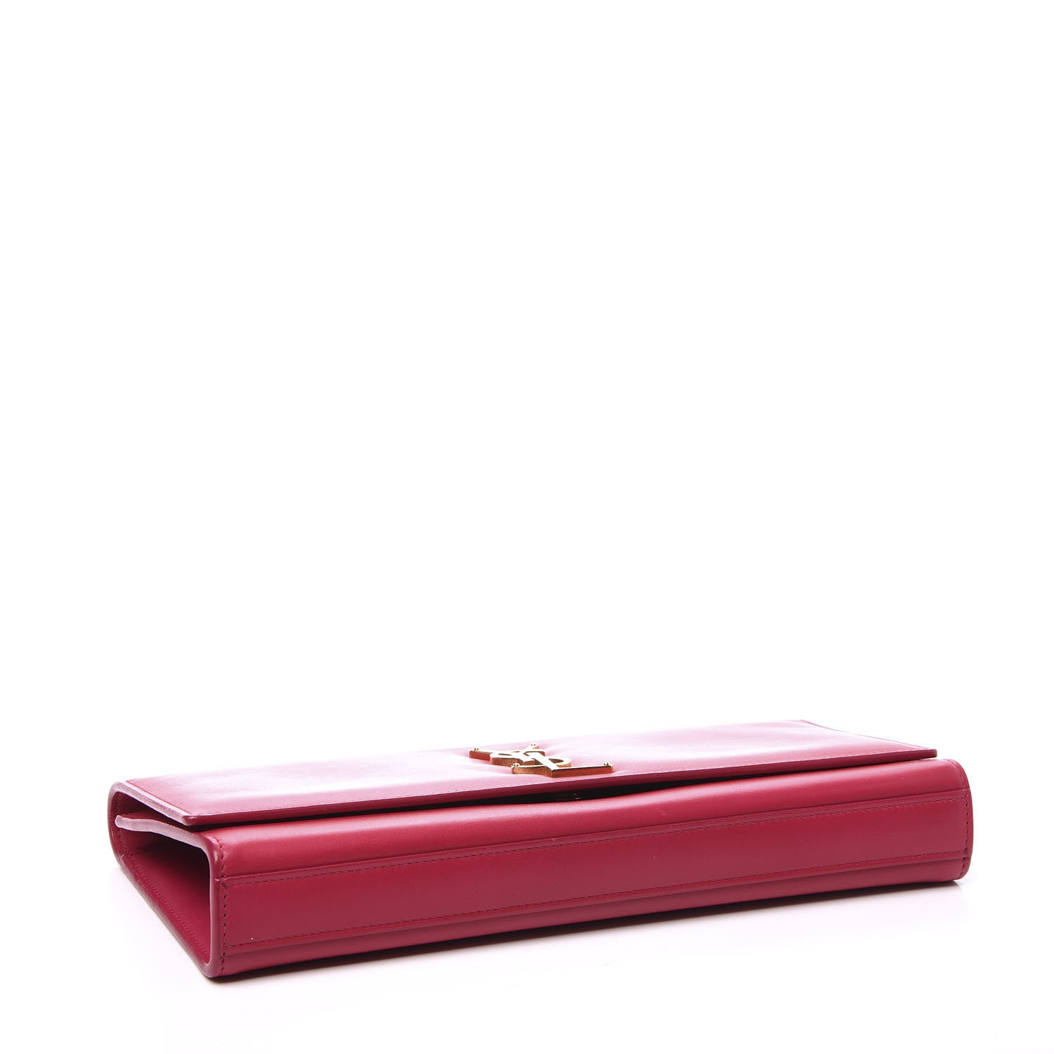Saint Laurent Calfskin Classic Monogram Cassandre Clutch Lipstick Fuchsia 3 of 9