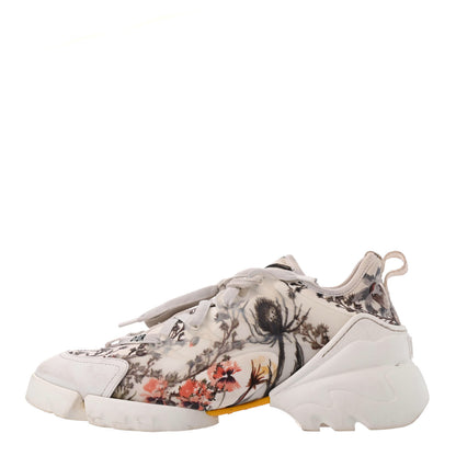 Christian Dior Neoprene Rubber Champetre Print Womens D-Connect Sneakers 37 White Multicolor 1 of 4