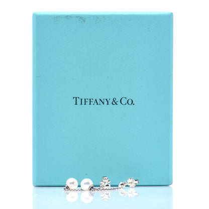 Tiffany Sterling Silver Pearl Ziegfeld Drop Earrings 6 of 6