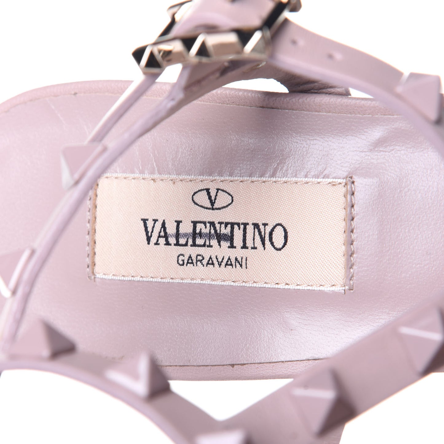 Calfskin Rockstud 60mm City Sandals 40.5 Water Rose