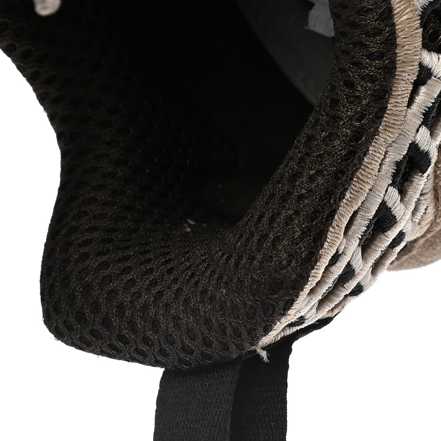 Suede Calfskin Embroidered CC Sneakers 39 Beige Black