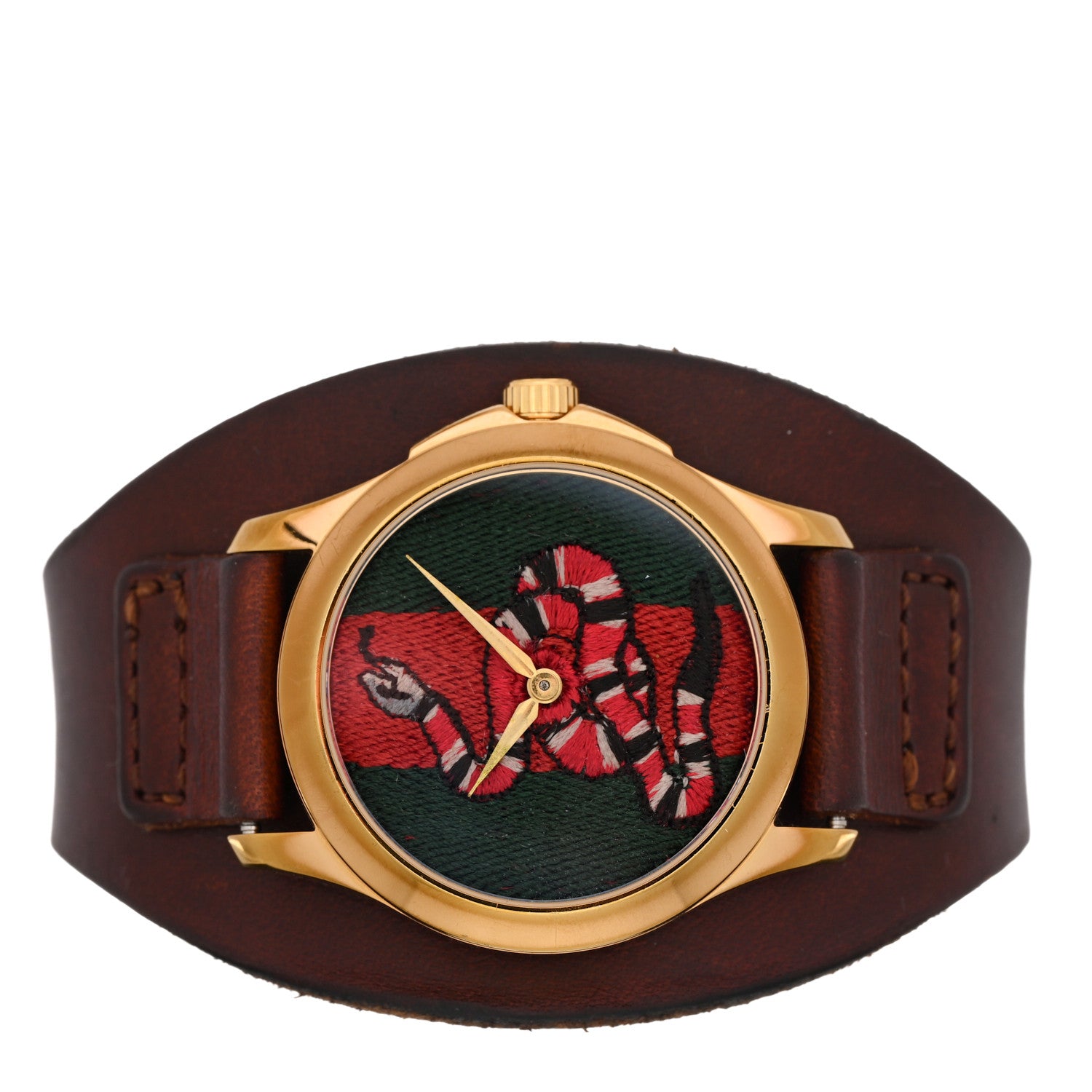 Gucci Stainless Steel Calfskin 38mm Le Marche Des Merveilles Snake Quartz Watch 2 of 4