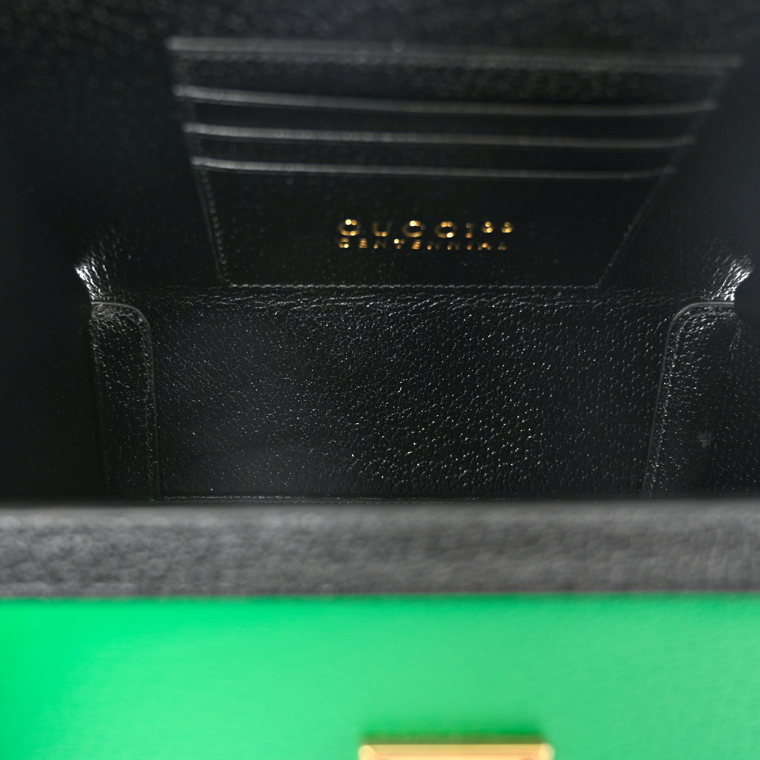 Gucci Grained Calfskin Gucci 100 Mini Bag Green 5 of 11