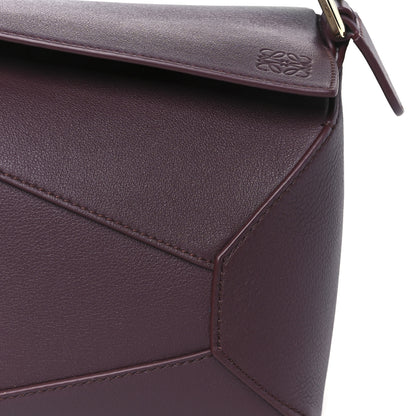 Loewe Soft Grained Calfskin Small Puzzle Edge Bag Dark Burgundy 9 of 11