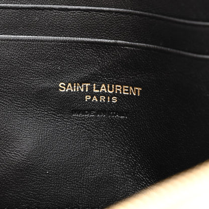 Saint Laurent Grain De Poudre Matelasse Monogram Mini Lou Camera Bag Dark Beige 6 of 10