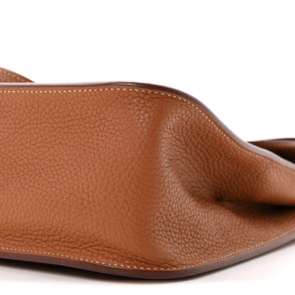 Hermes Taurillon Clemence Halzan 31 Gold 10 of 10