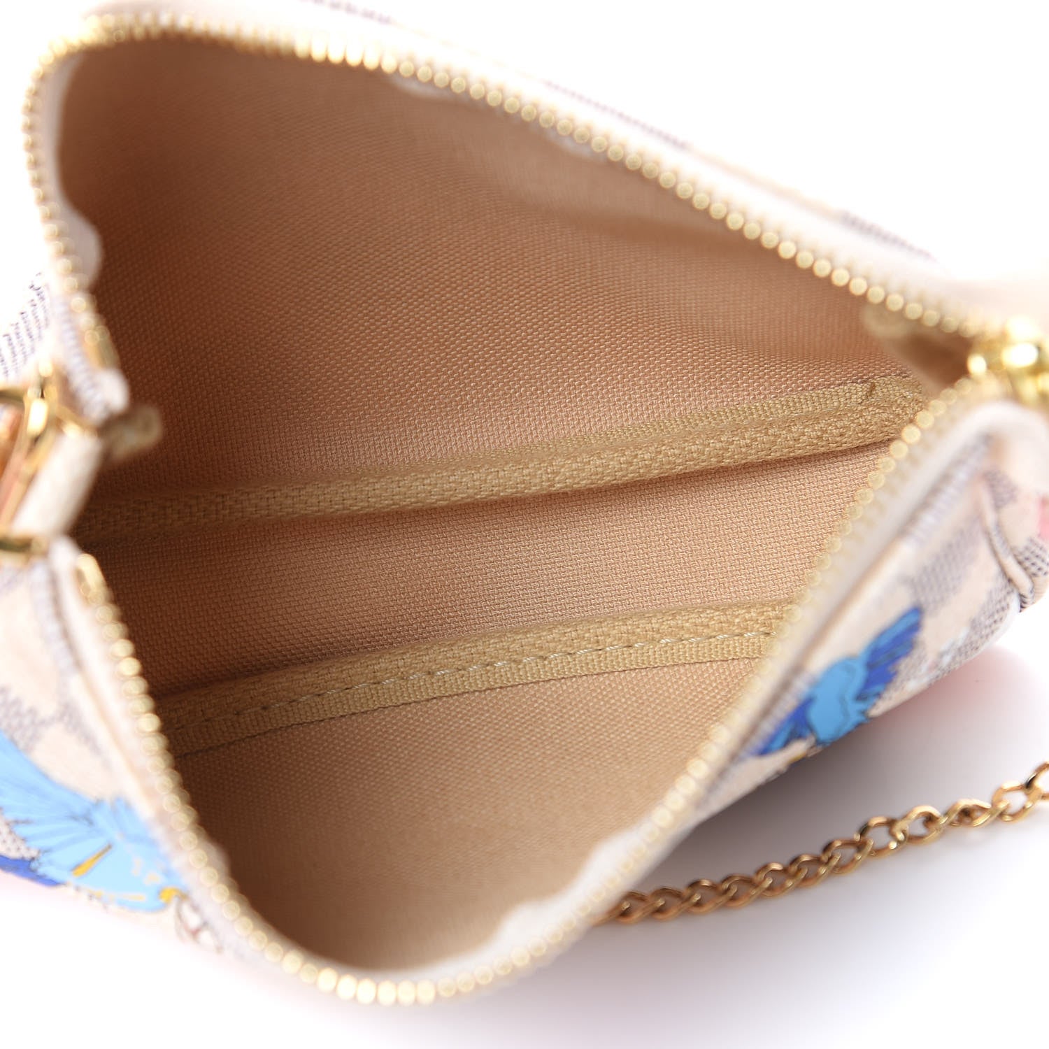 Louis Vuitton Damier Azur 2018 Christmas Animation Mini Pochette Accessories 5 of 8