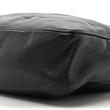 Gucci Pebbled Calfskin Medium Diana Bamboo Shoulder Bag Black 9 of 11