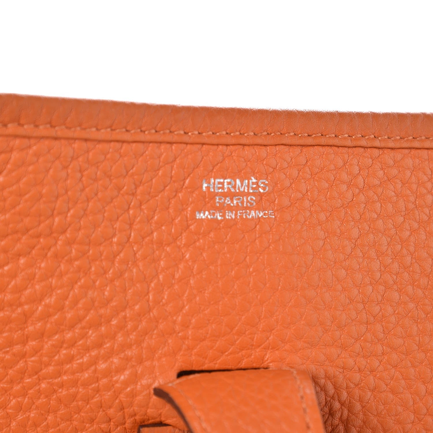 Hermes Taurillon Clemence Evelyne III GM Orange 6 of 7