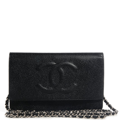 Chanel Caviar Timeless CC Wallet on Chain WOC Black 1 of 10