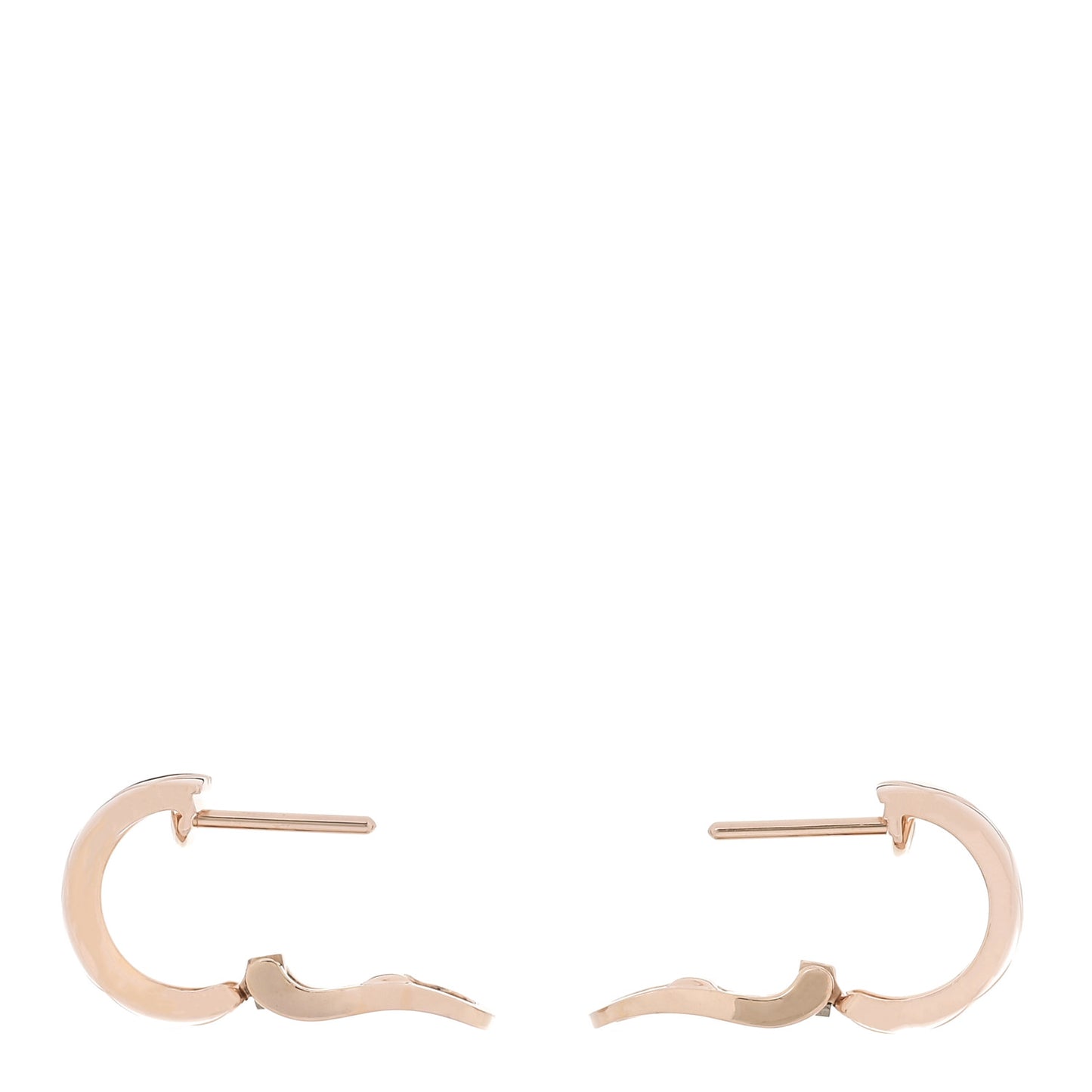 18K Beige Gold Coco Crush Hoop Earrings