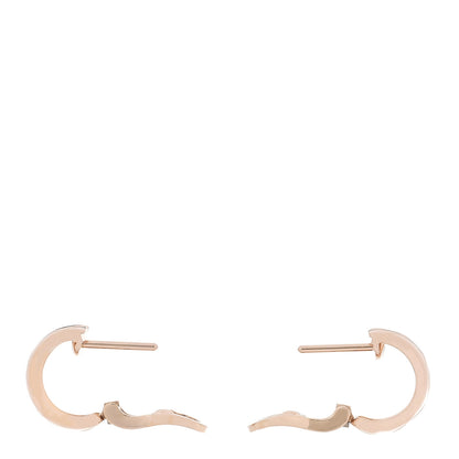Chanel 18K Beige Gold Coco Crush Hoop Earrings 3 of 5
