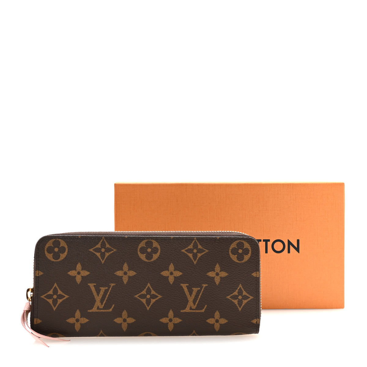 Monogram Clemence Wallet Rose Ballerine