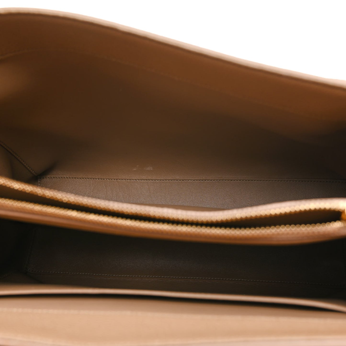 Grained Calfskin Medium 16 Top Handle Bag Beige