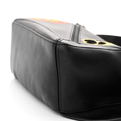 Loewe Calfskin Pansies Small Puzzle Bumbag Black 9 of 9