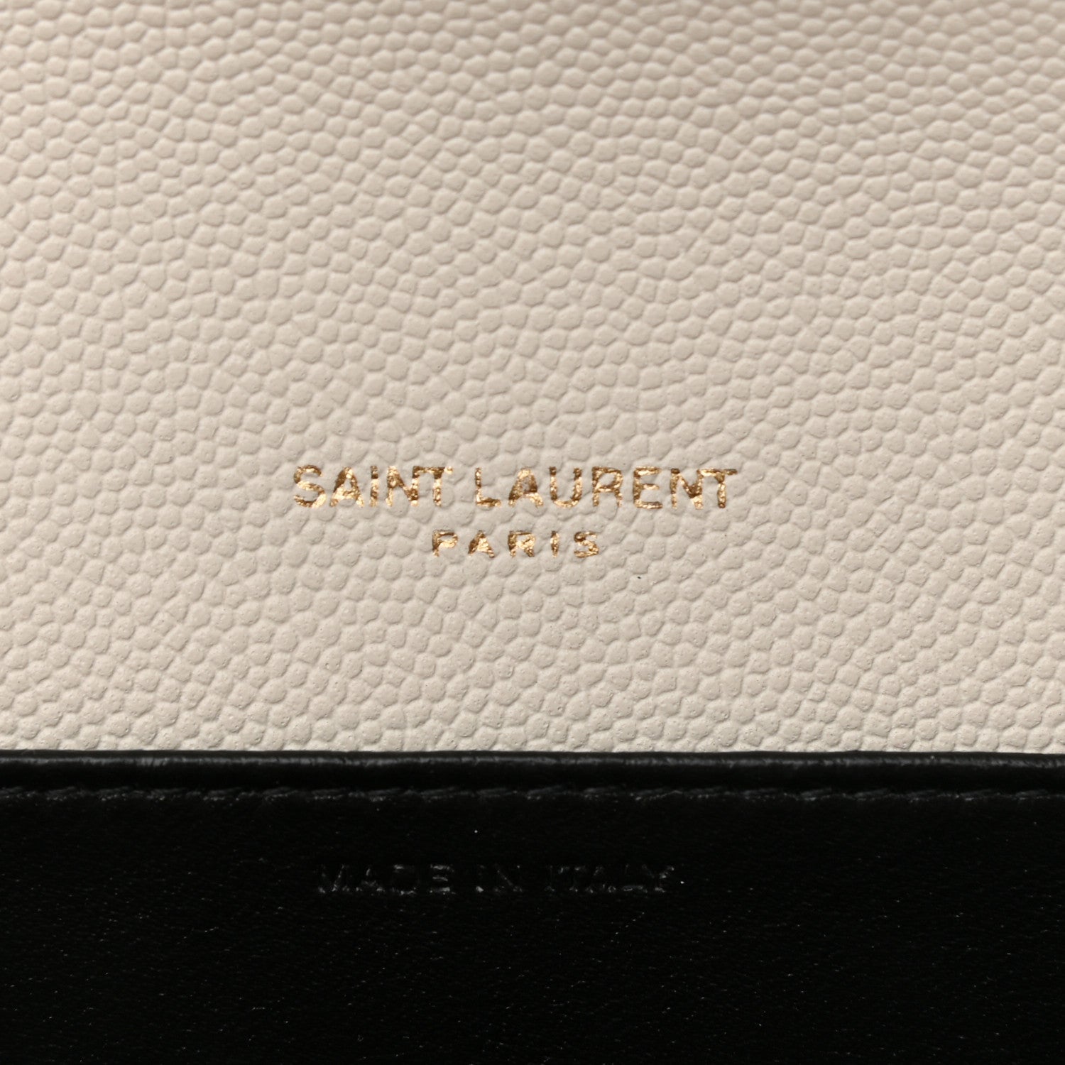 Saint Laurent Grain De Poudre Monogram Uptown Chain Wallet Crema Soft 7 of 13