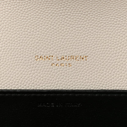 Saint Laurent Grain De Poudre Monogram Uptown Chain Wallet Crema Soft 7 of 13