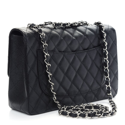 Chanel Caviar Quilted Jumbo Single Flap Black 3 of 9