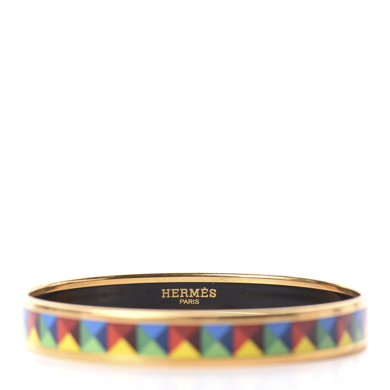 Hermes Enamel Printed Narrow Bracelet 70 3 of 5
